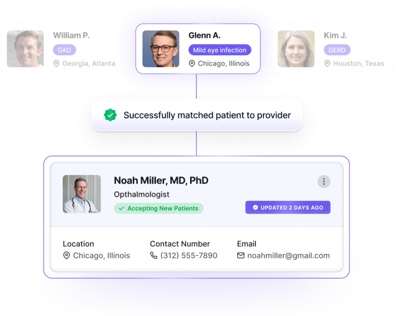 Match patients to the right provider